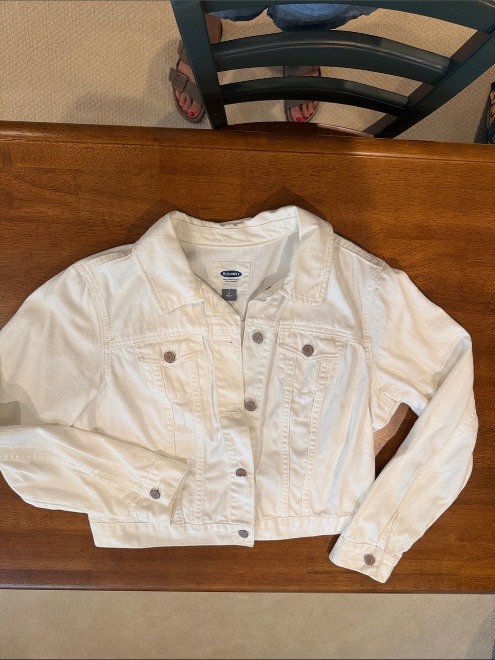 Old Navy Women's Off-White Denim Jacket